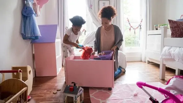 Get the family involved in cleaning and organizing the home.