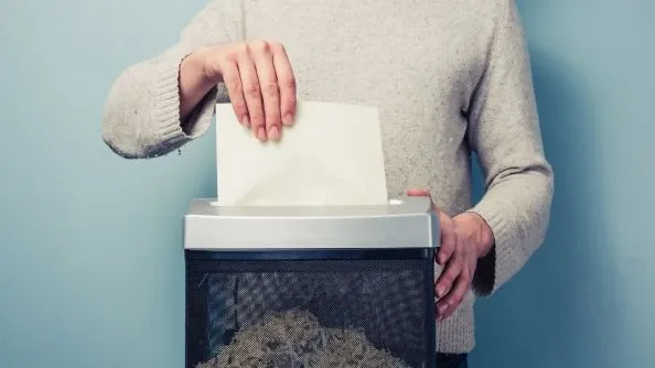 Shred paperwork you no longer need to reduce clutter.